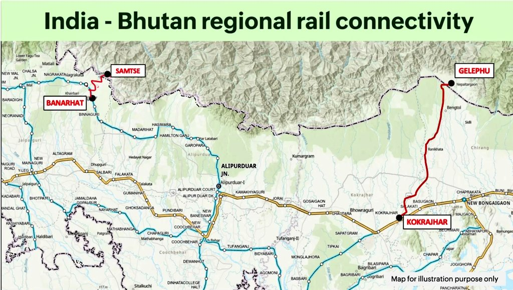 India to Extend Its Railway Grid to Bhutan